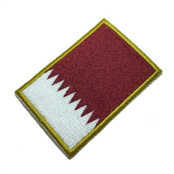 BP0213T01 Bandeira Catar Patch Bordado Termo Adesivo