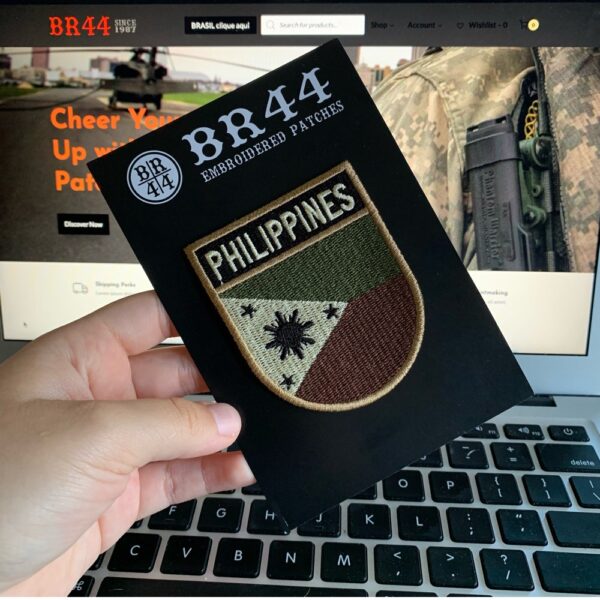BP0218ET03 Bandeira Filipinas Patch Bordado Termo Adesivo - Imagem 3