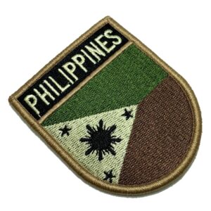 BP0218EV03 Bandeira Filipinas Patch Bordado Fecho Contato