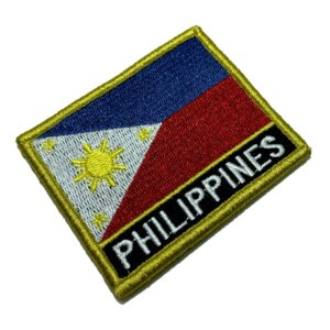 BP0218NV01 Bandeira Filipinas Bordado Fecho Contato