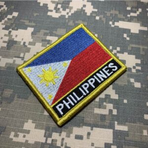 BP0218NV01 Bandeira Filipinas Bordado Fecho Contato