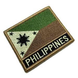 BP0218NV03 Bandeira Filipinas Patch Bordado Fecho Contato