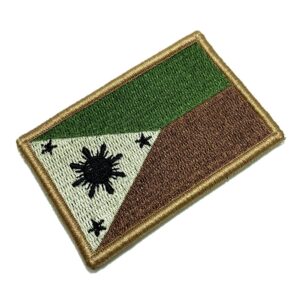 BP0218V03 Bandeira Filipinas Patch Bordado Fecho Contato