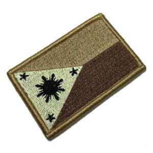 BP0218V04 Bandeira Filipinas Patch Bordado Fecho Contato