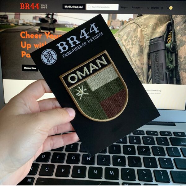 BP0219ET03 Omã Bandeira Patch Bordado Termo Adesivo - Imagem 2