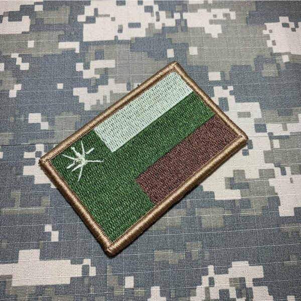 BP0219V03 Bandeira Omã Patch Bordado Fecho Contato - Imagem 2