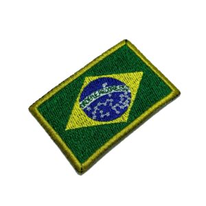 BP0403V11 Bandeira Brasil Patch Bordado Fecho Contato