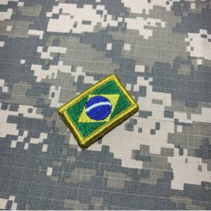 BP0403V31 Bandeira Brasil Patch Bordado Fecho Contato