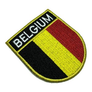 BPBEET001 Bandeira Bélgica Patch Bordado Termo Adesivo