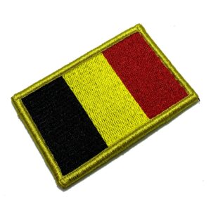 BPBEV001 Bandeira Bélgica Patch Bordado Fecho Contato