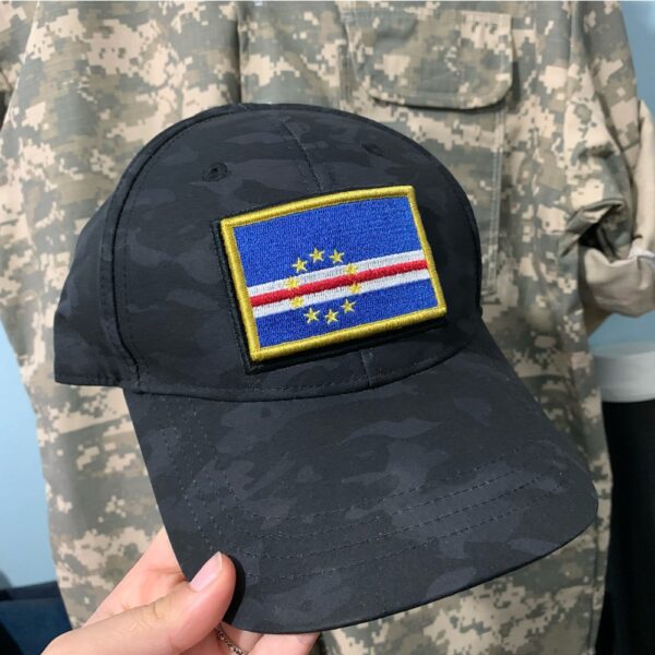 BPCVV001 Bandeira Cabo Verde Patch Bordado Fecho Contato - Imagem 4