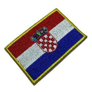 BPHRT001 Bandeira Croácia Patch Bordado Termo Adesivo