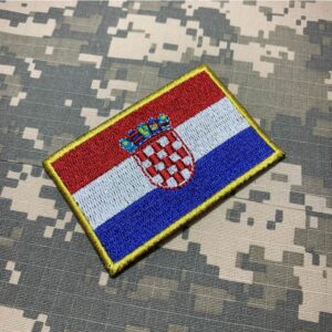 BPHRT001 Bandeira Croácia Patch Bordado Termo Adesivo
