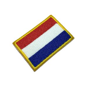 BPNLT011 Bandeira Holanda Patch Bordado Termo Adesivo