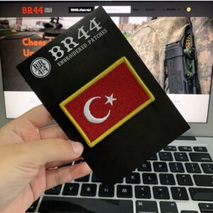 BPTRV001 Turquia Bandeira Patch Bordado Fecho Contato