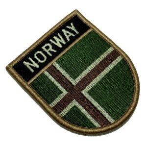 BP0054EV03 Bandeira Noruega Patch Bordado Fecho Contato