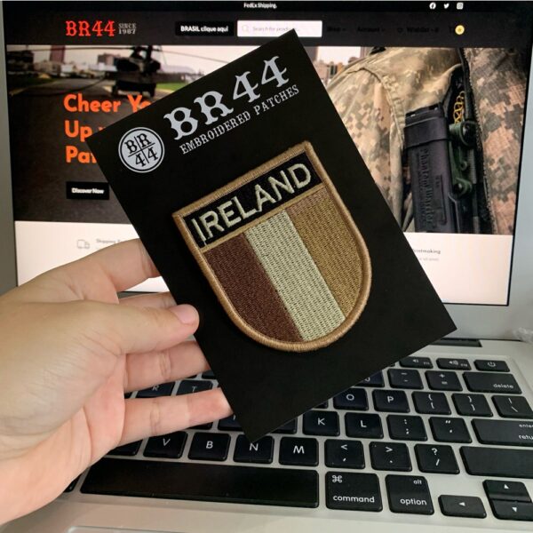 BP0059EV04 Bandeira Irlanda Patch Bordado Fecho Contato - Imagem 2