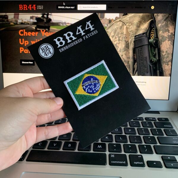 BP0403T16 Bandeira Brasil Patch Bordado Termo Adesivo - Imagem 3
