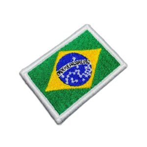BP0403V16 Bandeira Brasil Bordado Patch Fecho Contato