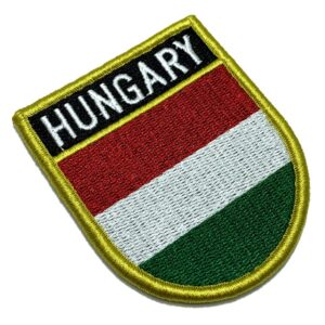 BP0406EV01 Bandeira Hungria Patch Bordado Fecho Contato