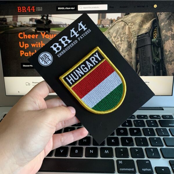 BP0406EV01 Bandeira Hungria Patch Bordado Fecho Contato - Imagem 3
