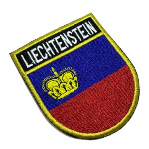 BPLIET001 Bandeira Liechtenstein Patch Bordado Termo Adesivo