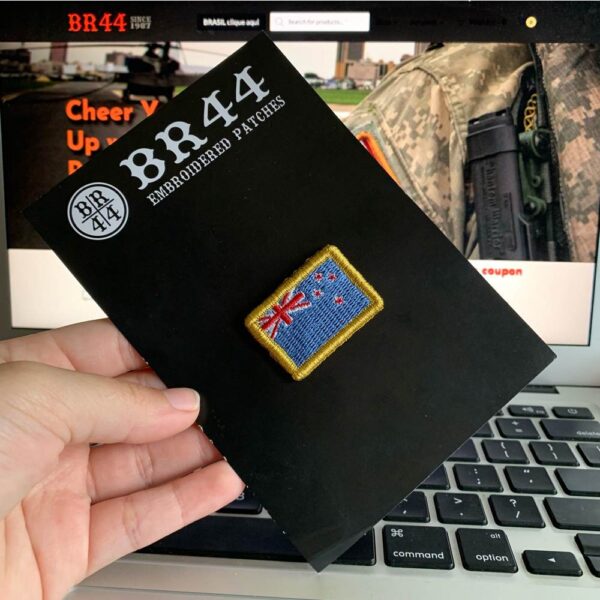 BPNZV031 Bandeira Nova Zelândia Patch Bordado Fecho Contato - Imagem 2