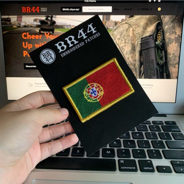 BPPTV001 Bandeira Portugal Patch Bordado Fecho Contato - Imagem 3