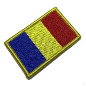 BPROV001 Bandeira Romênia Patch Bordado Fecho Contato