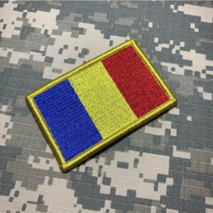 BPROV001 Bandeira Romênia Patch Bordado Fecho Contato