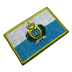 BPSMT001 Bandeira San Marino Patch Bordado Termo Adesivo