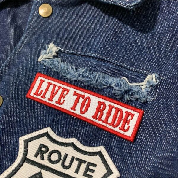 NT0513T03 Live to Ride Bordado Termo Adesivo ou Costura - Imagem 3
