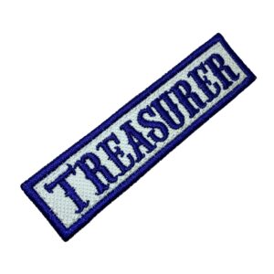 NT0515T02 Treasurer Patch Bordado Termo Adesivo ou Costura