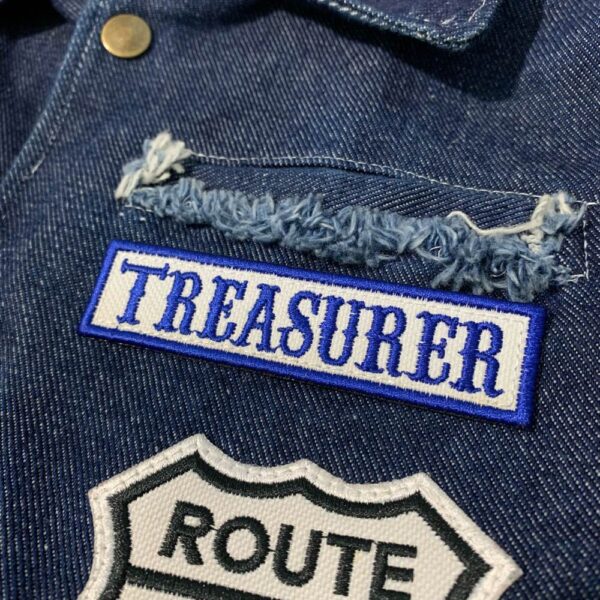 NT0515T02 Treasurer Patch Bordado Termo Adesivo ou Costura - Imagem 3
