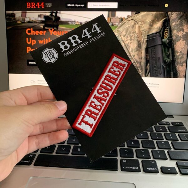 NT0515T03 Treasurer Patch Bordado Termo Adesivo ou Costura - Imagem 3