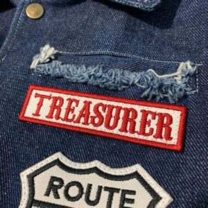 NT0515T03 Treasurer Patch Bordado Termo Adesivo ou Costura