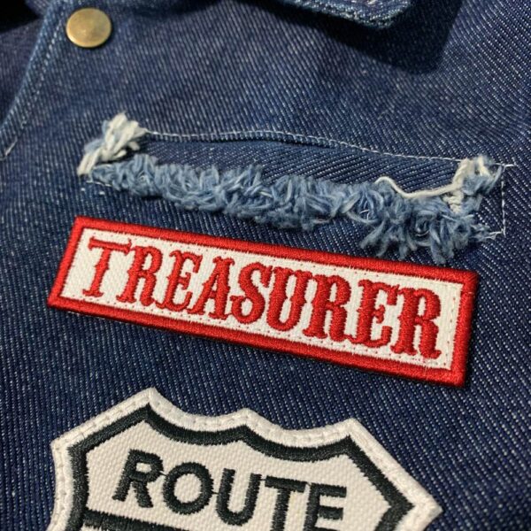 NT0515T03 Treasurer Patch Bordado Termo Adesivo ou Costura - Imagem 2