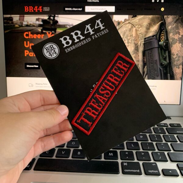 NT0515T04 Treasurer Patch Bordado Termo Adesivo ou Costura - Imagem 3
