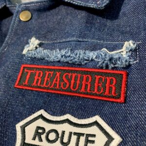 NT0515T04 Treasurer Patch Bordado Termo Adesivo ou Costura