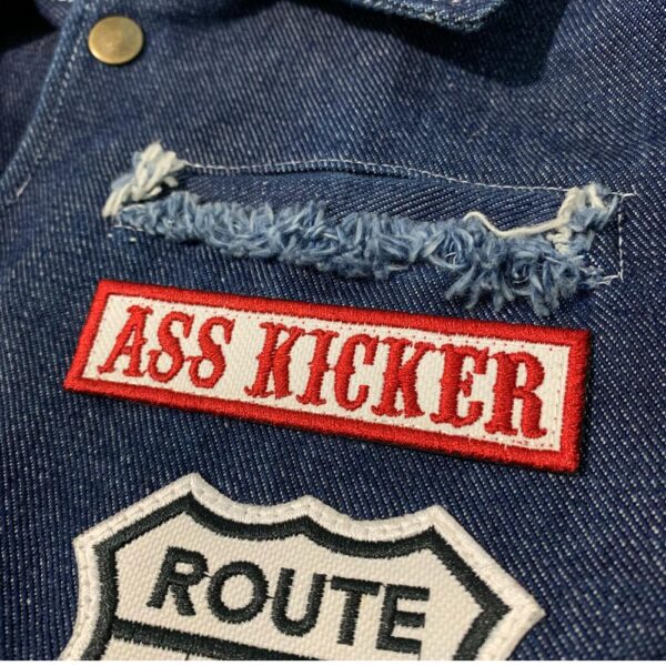 NT0517T03 Ass Kicker Patch Bordado Termo Adesivo ou Costura - Imagem 3