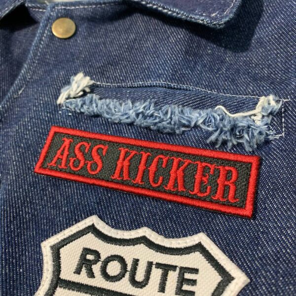 NT0517T04 Ass Kicker Patch Bordado Termo Adesivo ou Costura - Imagem 3