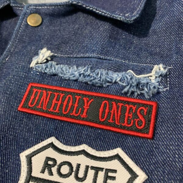 NT0519T04 Unholy Ones Patch Bordado Termo Adesivo ou Costura - Imagem 3