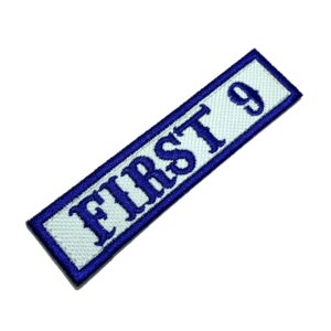 NT0533T02 First 9 Patch Bordado Termo Adesivo ou Costura