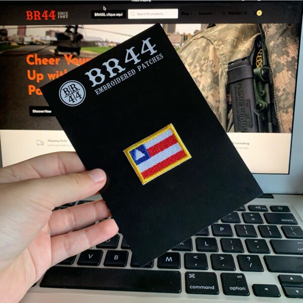 BEBRBAT31 Bandeira Bahia Bordado Termo Adesivo - Imagem 3