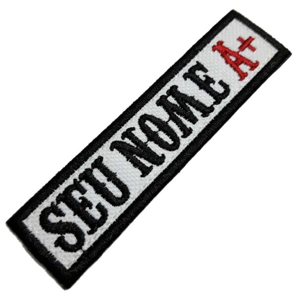 Tarja Bordada Com Seu Nome Patch 10x2,5 cm.