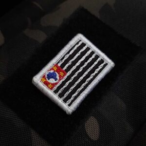 BE0045V36 Bandeira São Paulo Patch Bordado Fecho De Contato