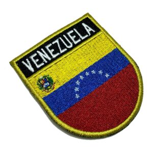 BPVEET001 Bandeira Venezuela Patch Bordado Termo Adesivo