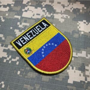 BPVEET001 Bandeira Venezuela Patch Bordado Termo Adesivo