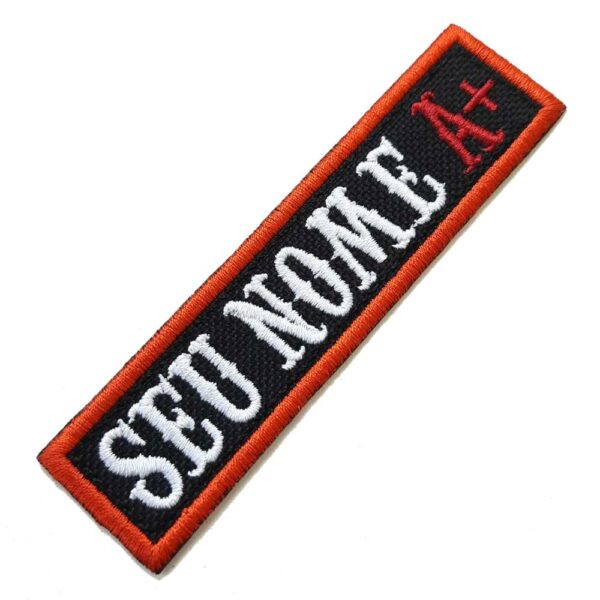 NT0500TV07 Tarja Bordada Com Seu Nome Patch 10x2,5 cm.