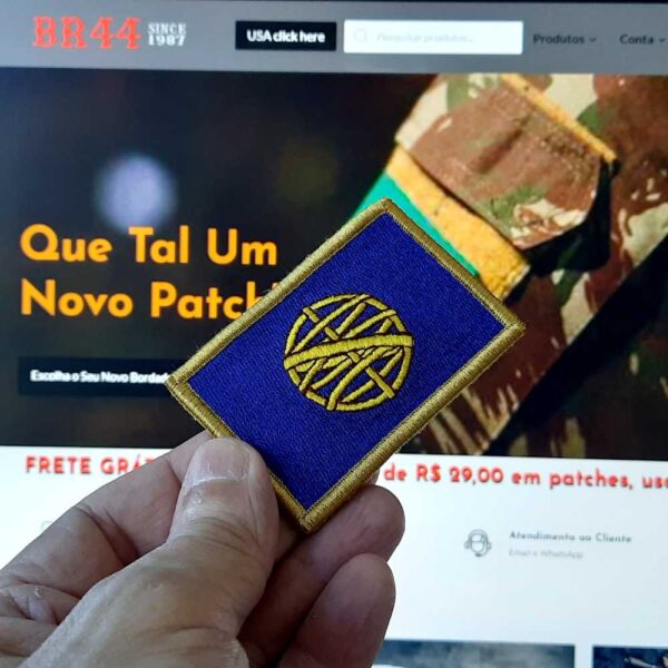 BP0410V01 Reino Brasil 1815 Bandeira Bordada Fecho Contato - Imagem 2
